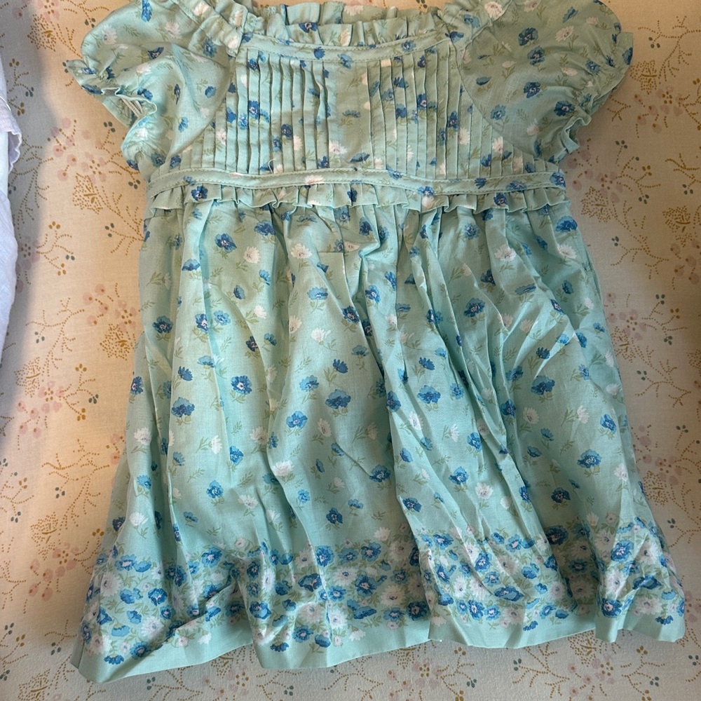 Janie and Jack Blue Flower Dress 6-12months